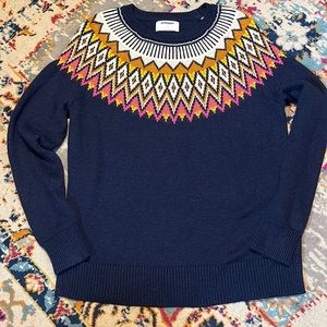 Old Navy Fair Isle Sweater 💙💕💛🤍
